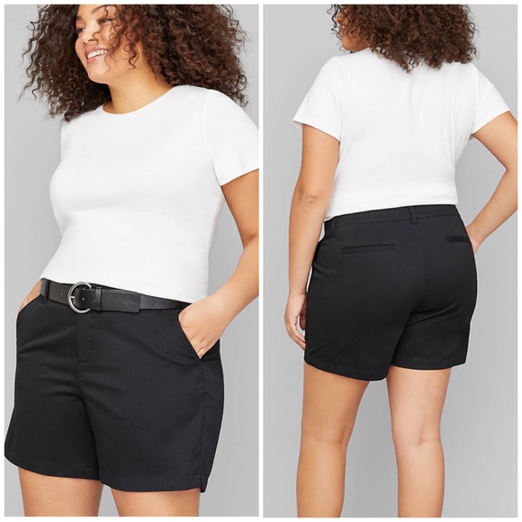 Lane Bryant Pants - NWT Lane Bryant Black Chino Shorts